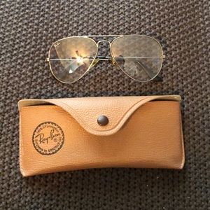 Ray ban aviators sunglasses light grey/clean lense
